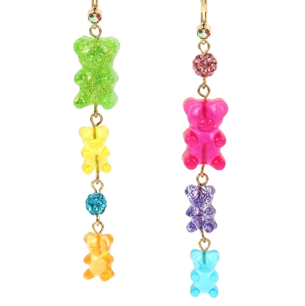 Betsey Johnson Multicolor Gummy Bear Earrings